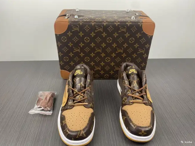 Rep TBK x Jordan OW Off-Louis 1 LOW Air AJ1 0504